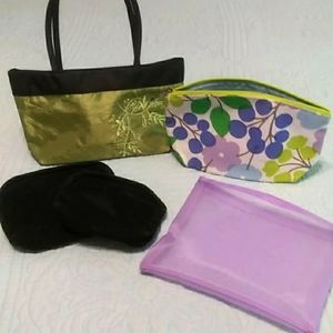 Five piece cosmetic bag set
